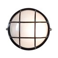 Access Lighting Nauticus Dual Mount, 1 Light Outdoor Bulkhead, Black Finish, Frosted Glass 20294-BL/FST